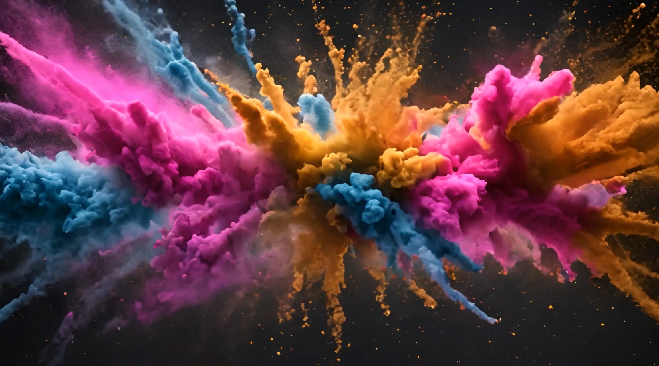 Colorful Cosmic Explosion Dynamic Backdrop